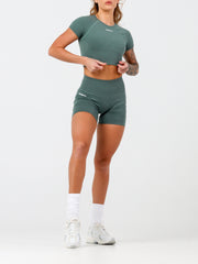 Plain Seamless Shorts#colour_deep-green