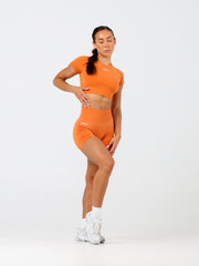 Plain Seamless Shorts#colour_tiger-orange