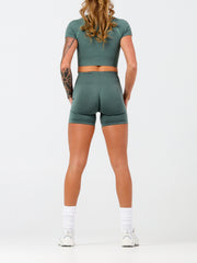 Plain Seamless Shorts#colour_deep-green