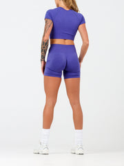 Plain Seamless Shorts#colour_deep-violet