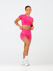 Plain Seamless Shorts#colour_hot-pink