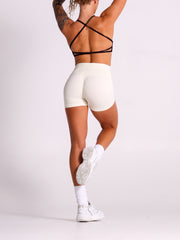 V-Scrunch Seamless Shorts#colour_off-white