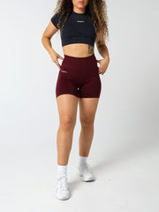 Seamless Scrunch Shorts#colour_maroon