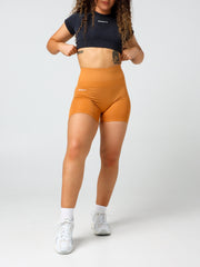 Seamless Scrunch Shorts#colour_burnt-orange