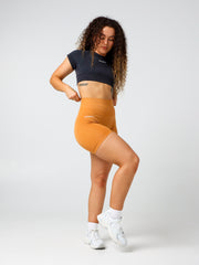 Seamless Scrunch Shorts#colour_burnt-orange